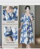 2023 French-Style Summer Mid-Length High-End Printed Puff Sleeve Dress for Women