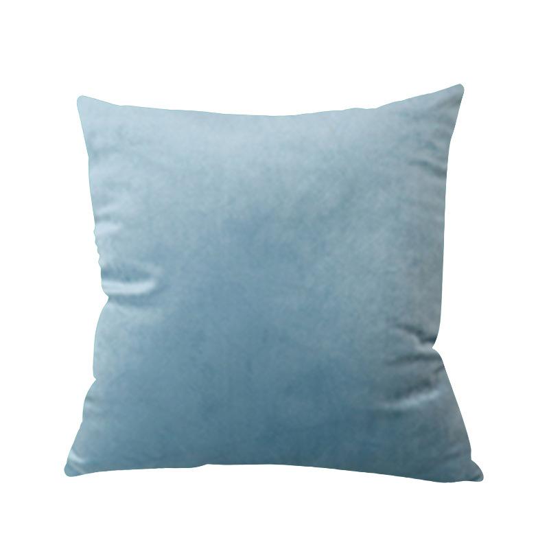 Short Plush Pillowcase Ins Style Solid Color Simple Pillow Sofa Cushion Flannel Pillow Light Luxury