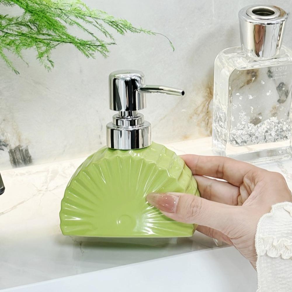 Elegant Press Separate Bottle Light Luxury Shampoo Bottle Fan Shaped Lotion Bottle  Toilet