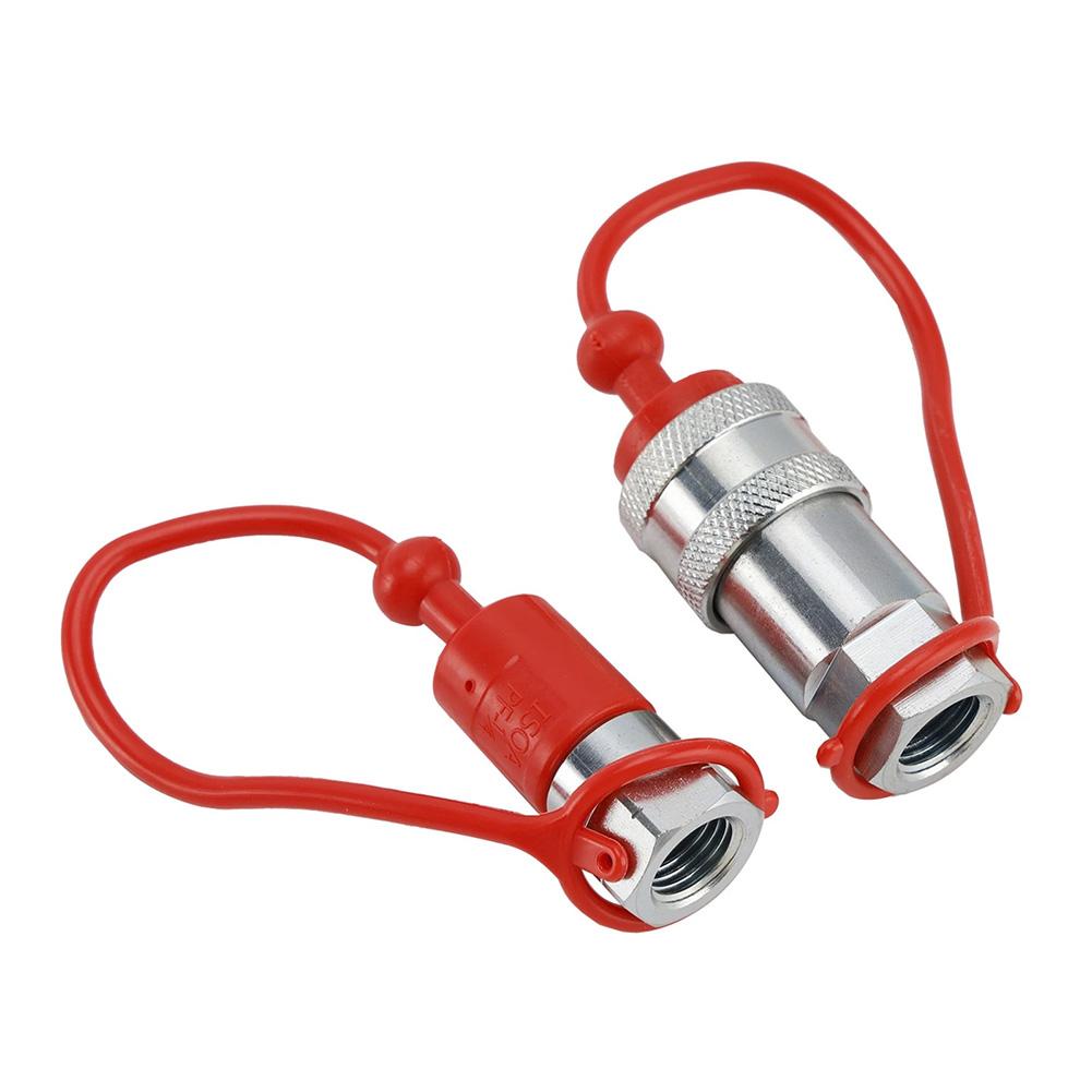 Male & Female Hydraulic Quick Connect Coupler 1/4 NPT ISO7241-A Hydraulic Quick Connect Coupler Fittings With Dust Cap Couplers