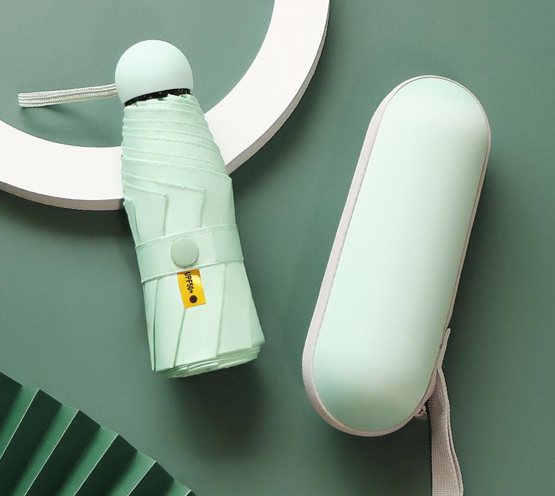 Mini Capsule Umbrella Light Sunny Rainy Umbrella Women Anti-UV Sunshade Pocket Sunscreen Umbrella Portable Paraguas