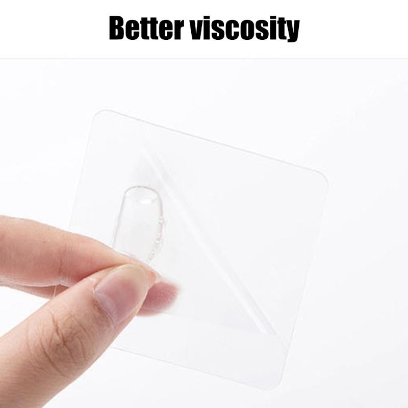 40Pcs Practical Transparent Wall Hooks Adhesive Power Plug Holders Hanging Hooks For Home And Office Use