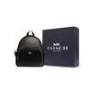 New COACH Court Canvas With Leather Backpack Small Size Women's Dark Gray & Black C8604-IMAA8