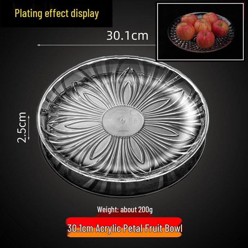 Acrylic Petal Fruit and Snack Plates