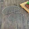 Stainless Steel Semi-Circular Oil Draining and Cooling Rack with Feet for Baking and Barbecue