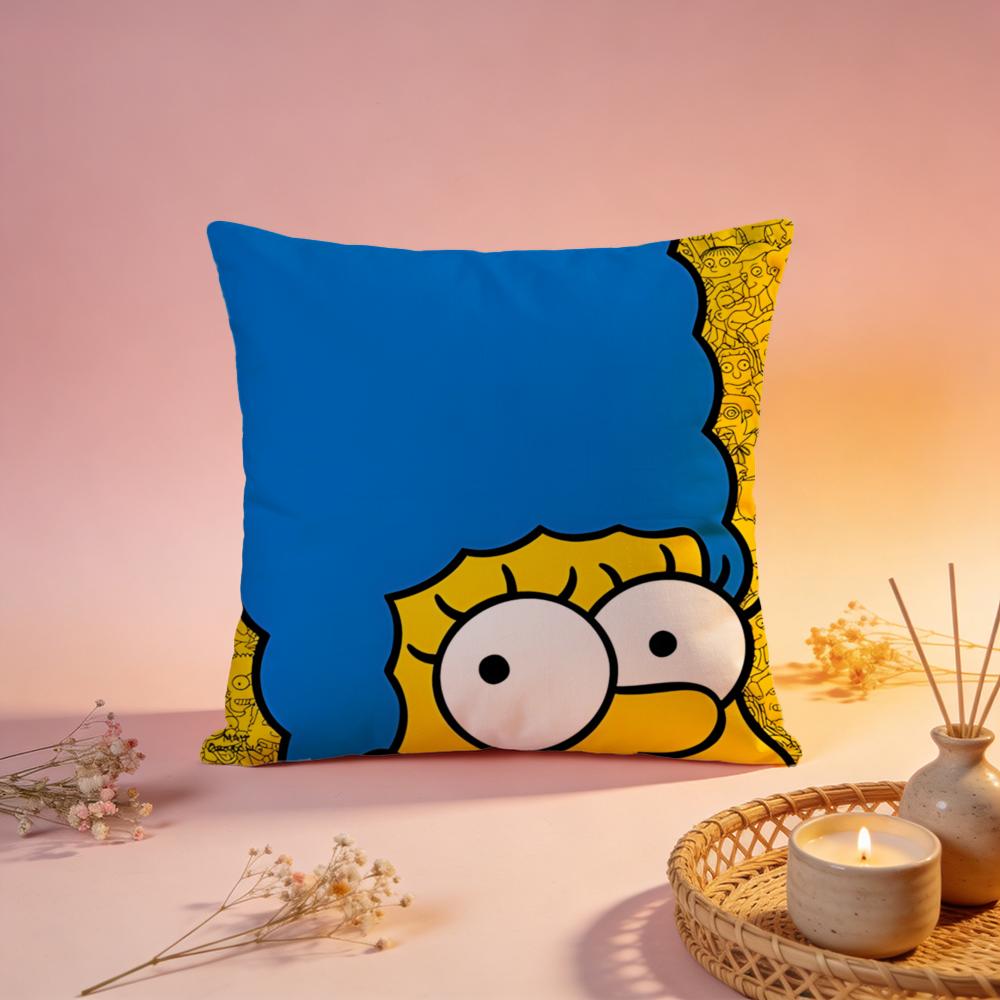 Stylish TThe Simpsonsew Cushion Cover Comfortable Durable Pillow Cover MultiScene for Home Office Car Sofa
