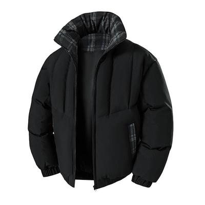 Chaqueta de Algodón Acolchada de Invierno para Hombre, Cuello Alto Cálido, Chaqueta tipo Pan, Abrigo de Algodón, Chaqueta Casual Holgada