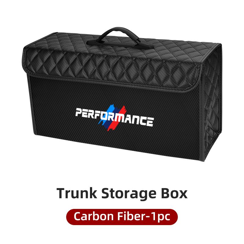 2025 Hot Car Trunk Storage Bag Leather Camping Box Collapsible Auto Emblem Organizer Accessories For BMW M Performance M5 E36 E6