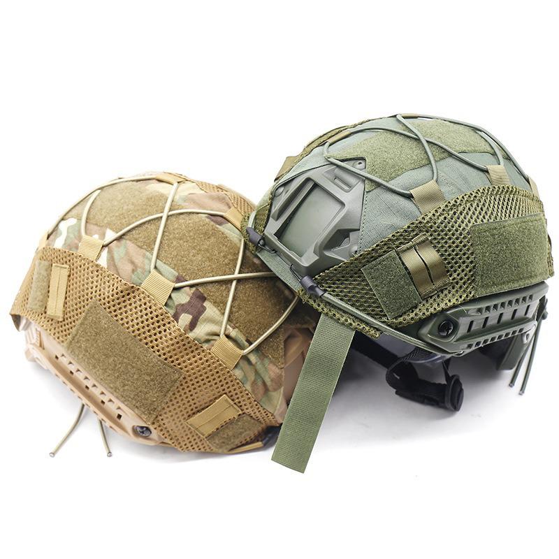 Fast Camouflage Tactical Helmet Cover with Elastic Rope for Outdoor Use