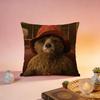 Fashion PPaddington Beared Cushion Cover Premium SkinFriendly Pillow Case MultiPurpose for Home Office Travel