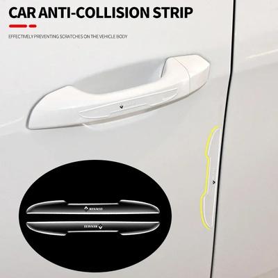 4PCS Car Door Transparent Anti Collision Protector Bar Stickers For Renault Megane 2 3 4 Twingo Clio Talisman Captur Trafic Kwid R888