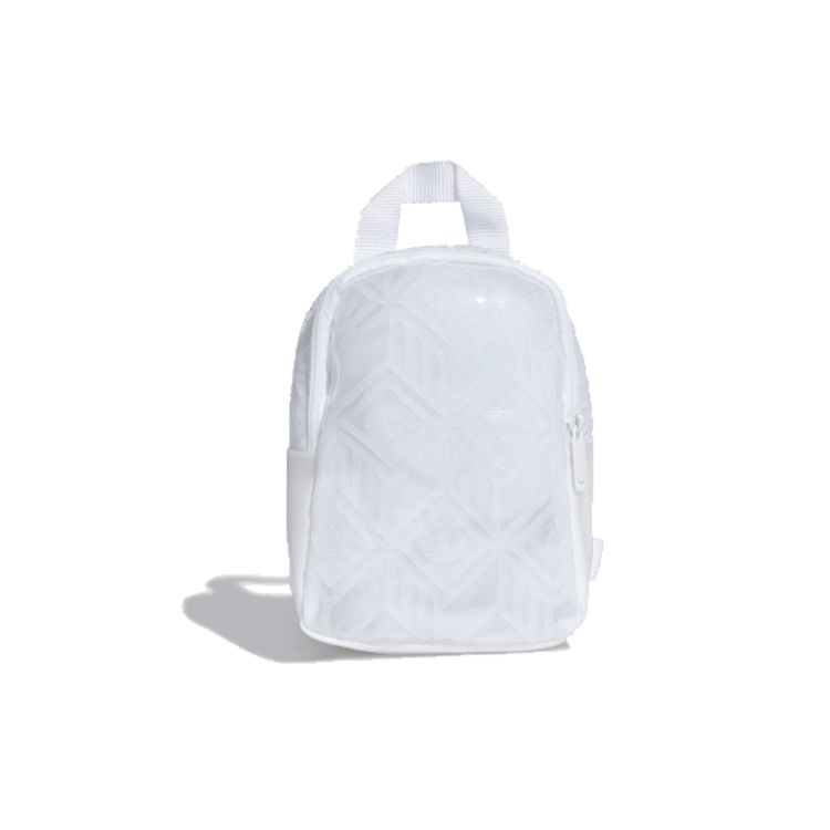 Adidas Originals Trefoil BP Mini 3D Printed Laser Personality Trendy Casual Sports Backpack Women Backpack White GN3038 White