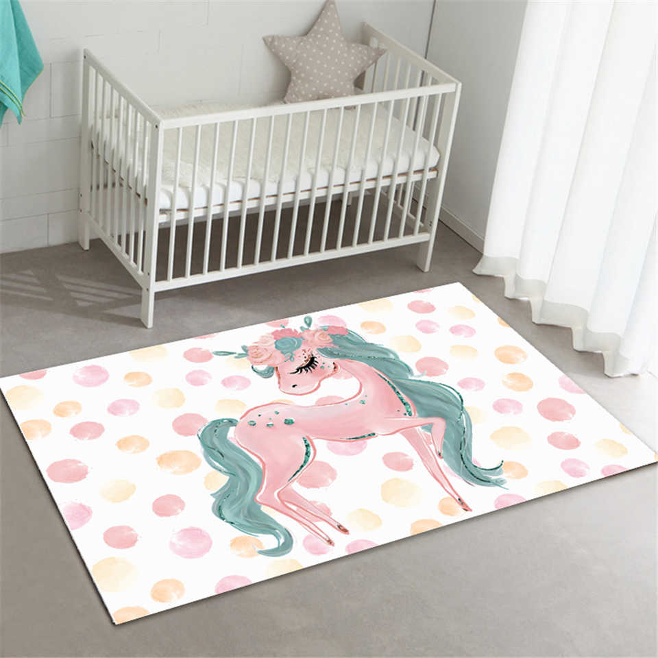 Niedlicher Cartoon-Tanz-Ballerina-Mädchen-Kind-Teppich, Mädchen, rutschfester Schlafzimmer-Teppich, Kinderzimmer-Dekoration, Kopfteil, Spielmatte