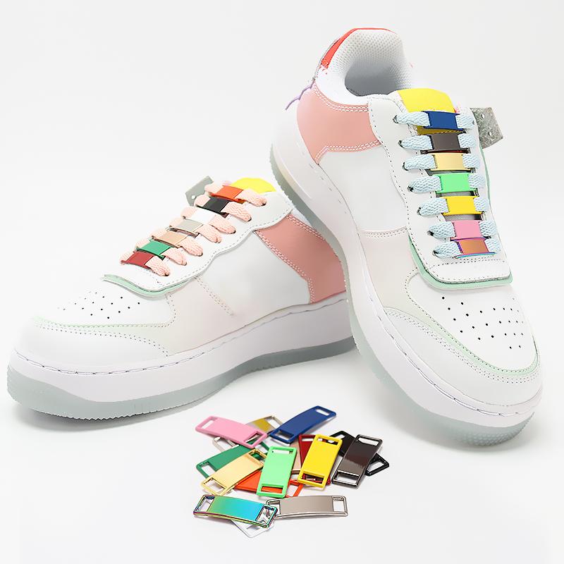 New 2pcs/pair Brand New AF1 Shoe Accessories Shoelaces Buckle Accessories Metal Lace Lock DIY Sneaker Kits Metal Lace Buckle