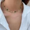 Eye Catching Colorful Crystal Neckpiece Adjustable Length Clavicle Chain Long Y-Shaped Neckchain for Fashion Ladies