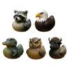 Yousheng Wildlife Duck Figurine Resin Eagle Duck Ornament Wildlife Series Duck Statue Tabletop Buffalo Duck Sculpture Gift for Nature Lovers