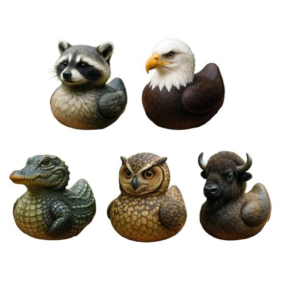 Yousheng Wildlife Duck Figurine Resin Eagle Duck Ornament Wildlife Series Duck Statue Tabletop Buffalo Duck Sculpture Gift for Nature Lovers