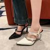 Women's Shoes Concise High Heels Women Pumps Pointed Toe Classic  Ladies Wedding Shoes Office Heels Double Buckle Sandals