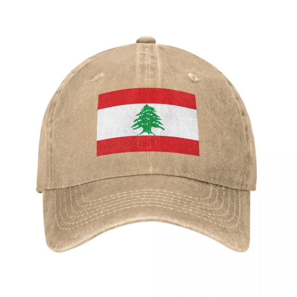 Flag Of Lebanon Unisex Women Baseball Cap Distressed Denim Caps Hat Vintage Outdoor Activities Adjustable Snapback Cap
