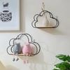 Creative Cloud Iron Shelving Wall Shelf Wooden Clapboard Nordic Style Decoration Children Room Decoration Display Stand Mew Sale