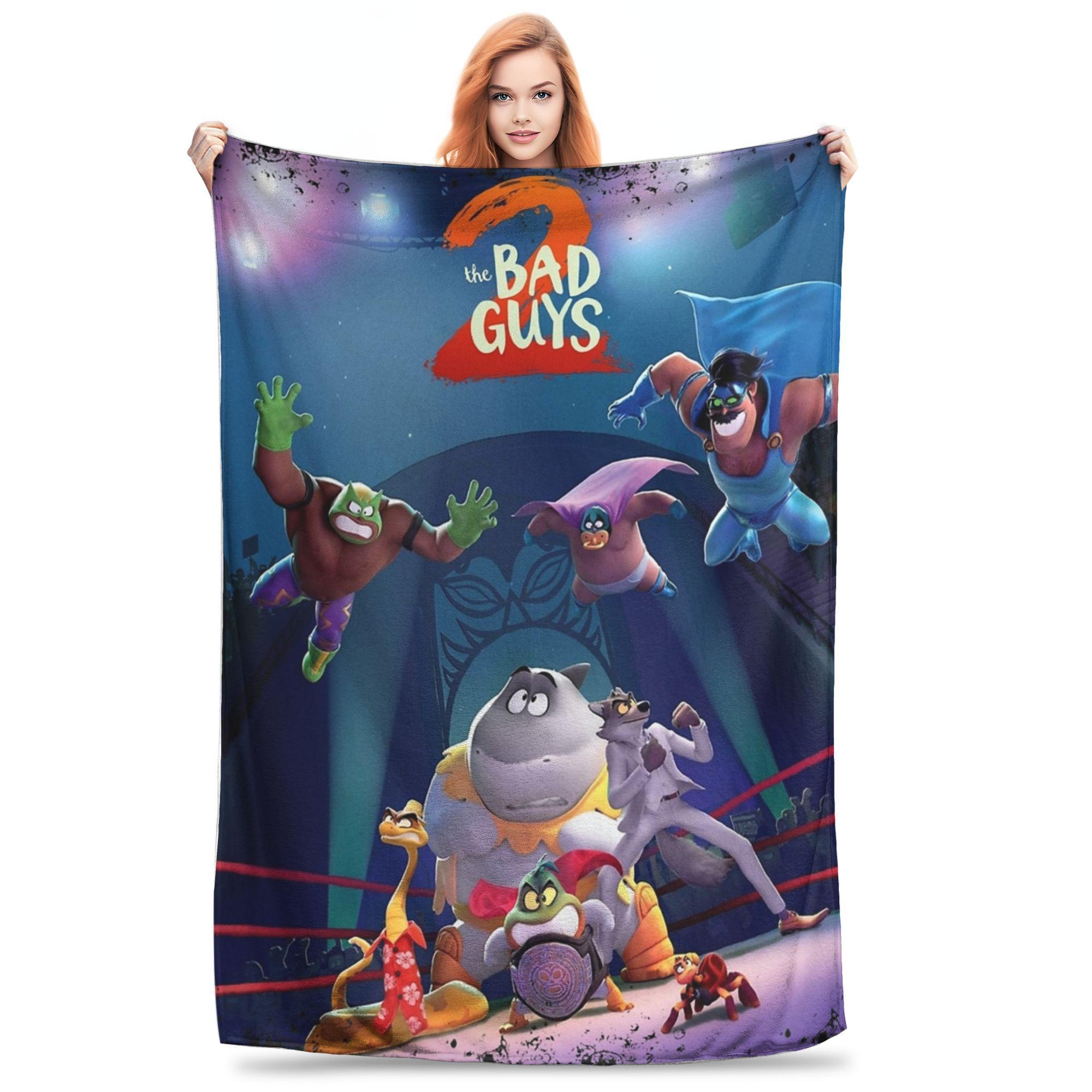 Jessica Chen Unisex The Bad Guys 2 Anime Movie Blanket Super Soft Cozy Throw Blankets For Couch 50X60 Inch Multiple Sizes Quilt