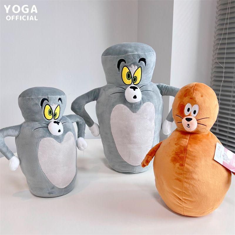 Adorable Tom And Jerry Deformed Plush Toy Doll Cuddly Cartoon Tom Cat Jerry Mouse Gift
