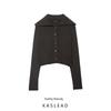 Kaslead New Women Clothes Western Style Fashion Simple Rib Button Knitted Outerwear 6771127