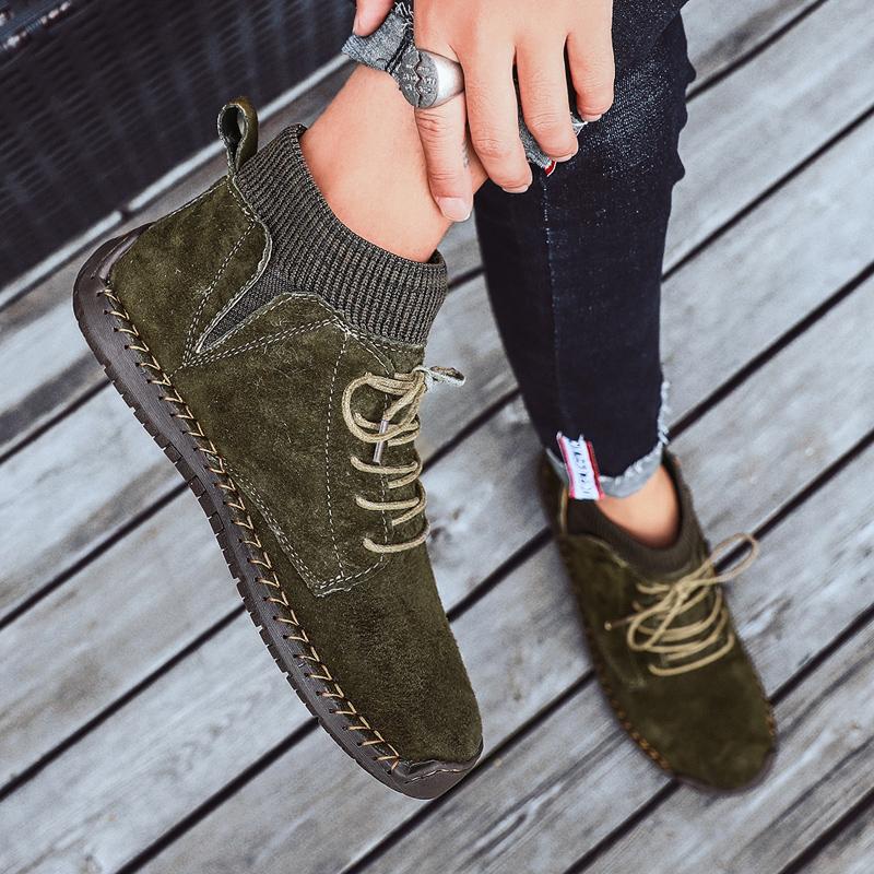 Botines de piel de ante para hombre Talla 38-48 comprar a buen precio —  entrega gratuita, reseñas reales con fotos — Joom
