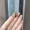 Female Fashion Rainbow Crystal Cute Ladybuy Brooches For Women Luxury Gold Color Rhinestone Alloy Animal Brooch Safety Pins