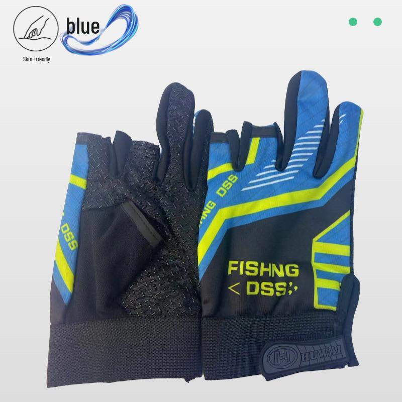 Quick-Dry Sun Protection Fishing Gloves, Three-Fingerless, Breathable & Anti-Prick for Outdoor Sea & Fly Fishing