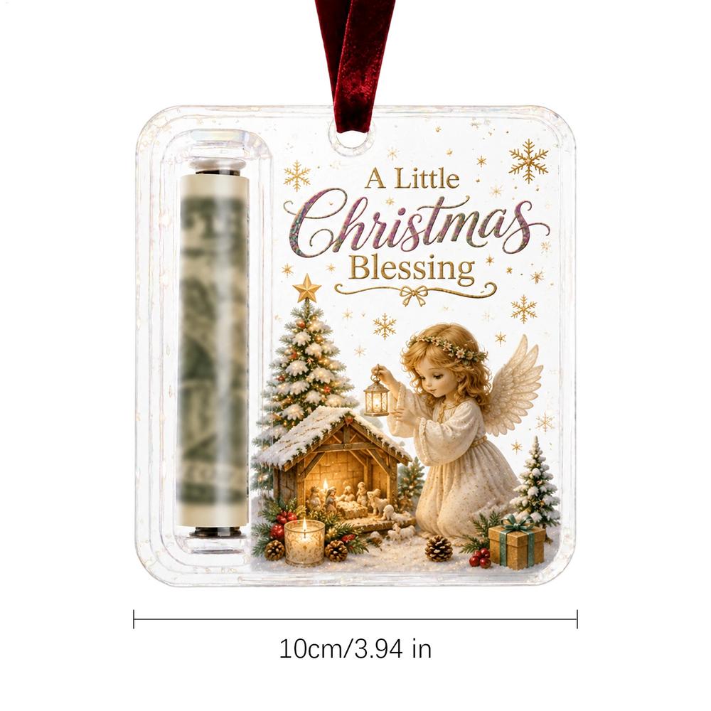 Christmas Cash Holder with Lanyard, Funny Seasonal Souvenir Money Card Holder Decoration, Xmas Gift for Family Friends Kids