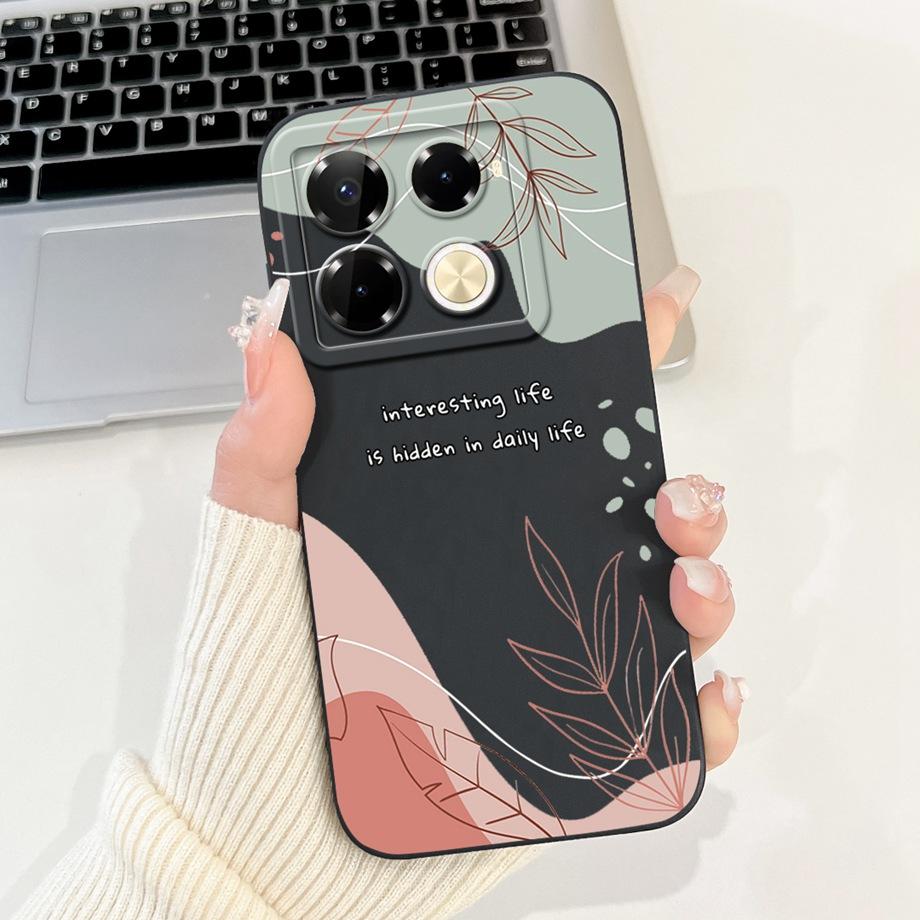 Soft TPU Candy Silicone Phone Case For Infinix Note 40 Pro Plus Note 40 4G 5G Back Cover Note40 4G Bumper Flower Girl Fashion