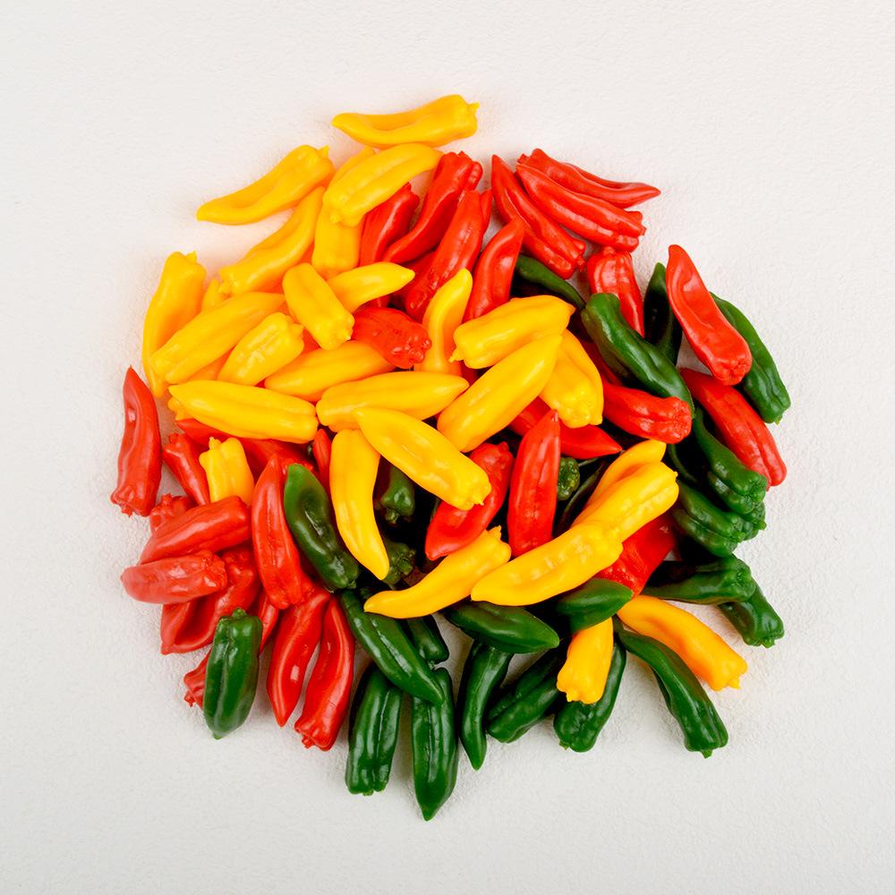 Creative Miniature Food Toy: Green & Red Pepper Prop