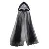 Sheer Hooded Cape For Halloween Costumes Lightweight Breathable Mesh Cloak Party Decorations Halloween Costume Accessory