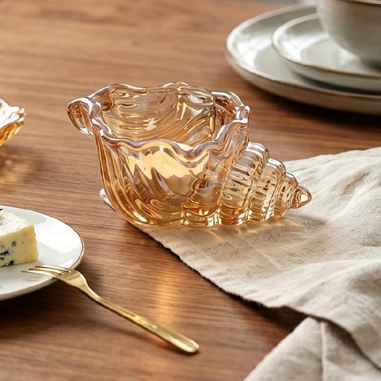 Tealight Candle Holders Glass Votive Candle Holders Conch Candlestick for Wedding Living Room Centerpiece Decorations