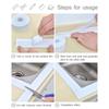 Sink Bath Sealing Strip Tape White PVC Self Adhesive Waterproof Wall Sticker for Bathroom Kitchen