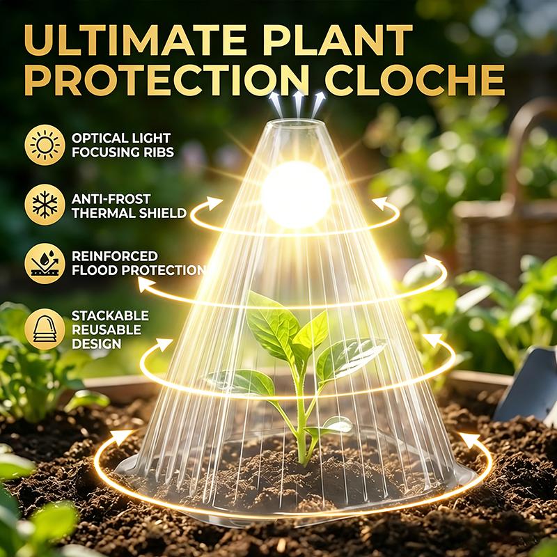 5/10/30/50/100 pz Campane da Giardino Riutilizzabili Trasparenti, Coperture a Campana in Plastica per Piantine e Protezione Serra