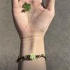 Vintage Four-Leaf Clover Lucky Hand-Woven Bracelet For Women Fine Fashion Party Jewelry Gifts