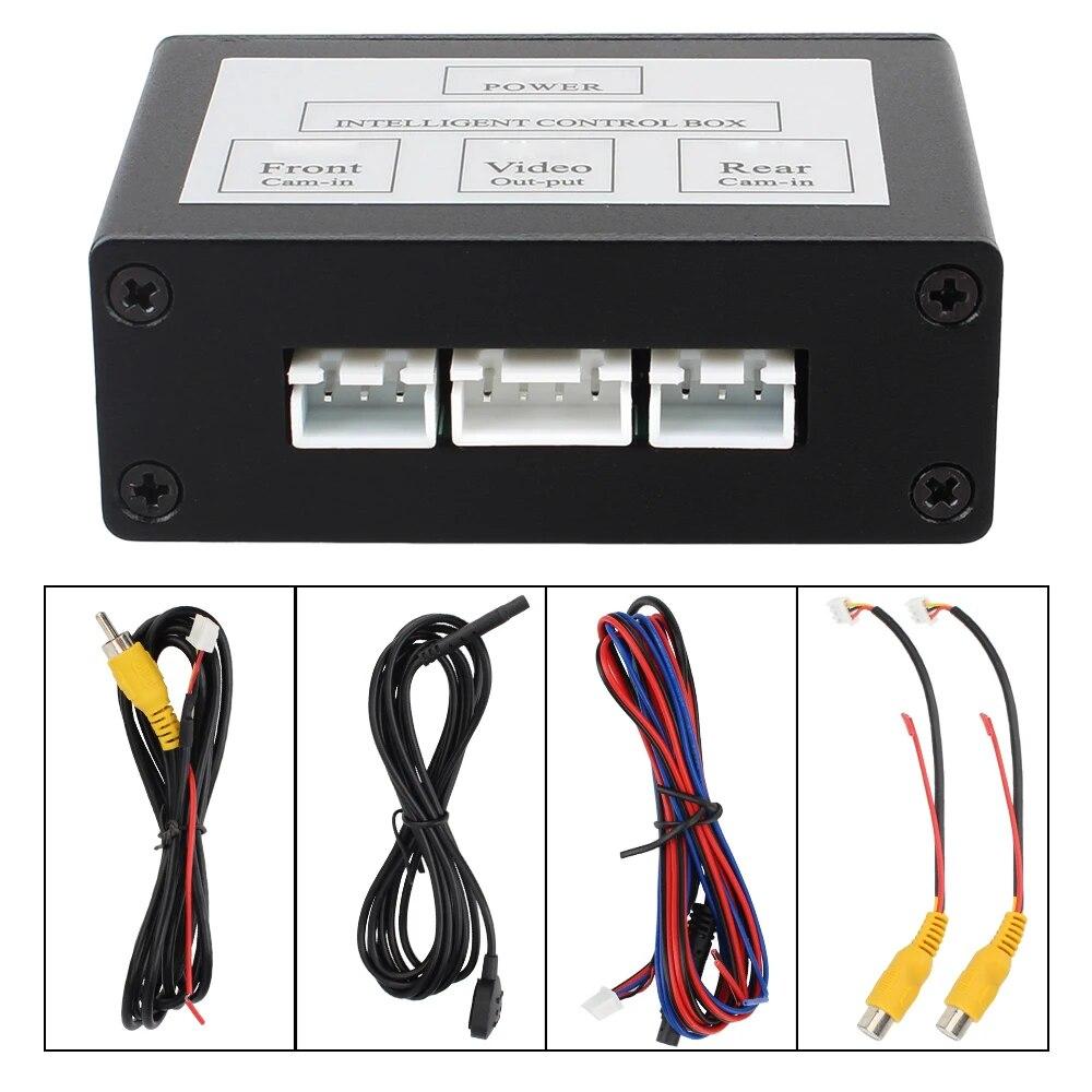 Car Parking Camera Video Channel Converter Front And Rear View Two-Way Control Box With Manual Switch