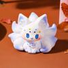 1Pcs Nine Tailed Fox Resin Car Ornament Handcrafted Exquisite Desktop Decoration for Office Study Fox Lovers Birthday Gift