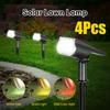 Solar 7 LED Spotlight Outdoor Lighting, Adjustable IP65 Waterproof Solar Landscape Wall Light for Garden Yard Pathway 1-4Pcs