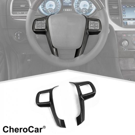 Car Steering Wheel Button Lower Panel Decor Cover Trim For Chrysler 300 2010-14