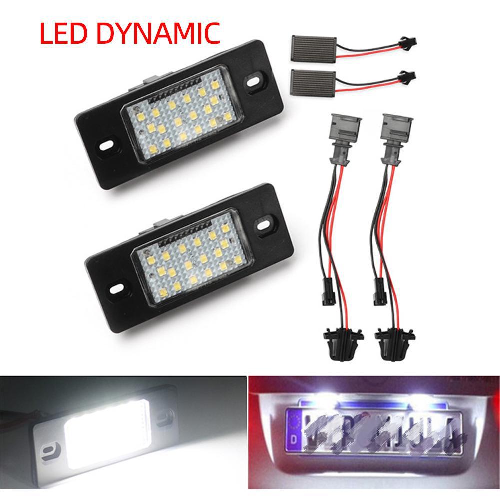 Pair of 18-LED Black License Plate Lights for Volkswagen Touareg (2003-2010)