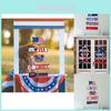 Stylish Usa Themed Wooden Hanging Decor Featuring Patriotic Red Blue White Colors For Independence Day