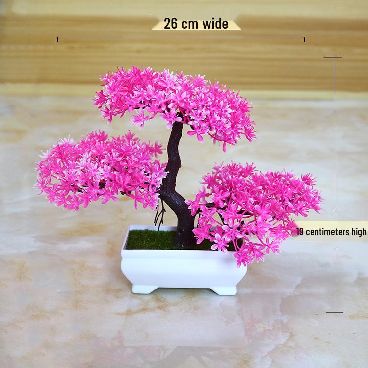 Creative Home Decor: Artificial Bonsai Grass Balls and Mini Cherry Snow Ball Trees