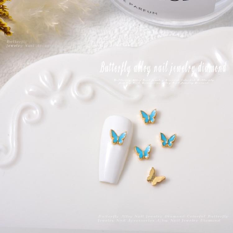 5Pieces/set Butterfly Nail Charms Butterfly Rhinestones Nail Art Decoration DIY