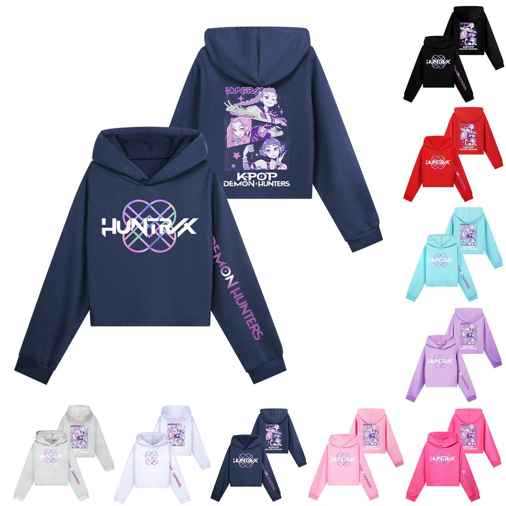 Kids' Long Sleeve Loose Pullover Letter Print Drawstring Hooded Sweatshirt