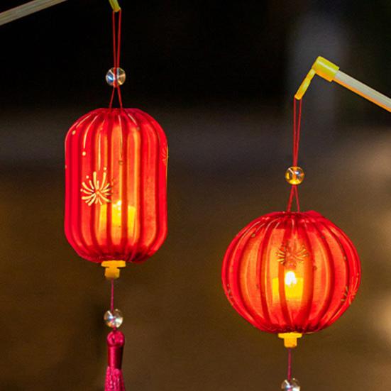 Mid-Autumn Festival Lantern DIY Kit Handmade Glowing Lantern Material Package Chinese Traditional Decoration for Kids Family Craft Activity