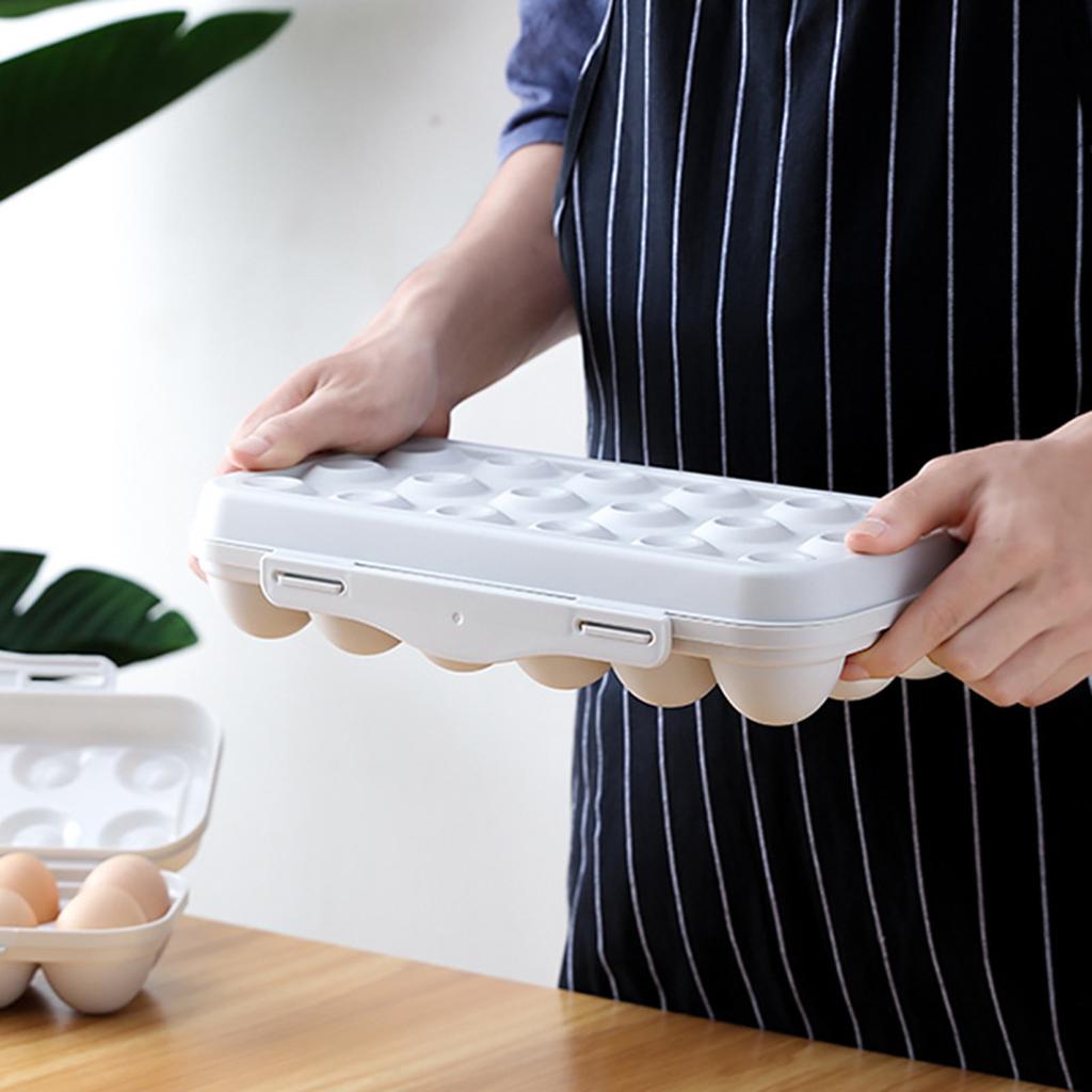 Useful Well Protect No Burrs PP Temperature Resistant Egg Storage Box for Home Egg Box
