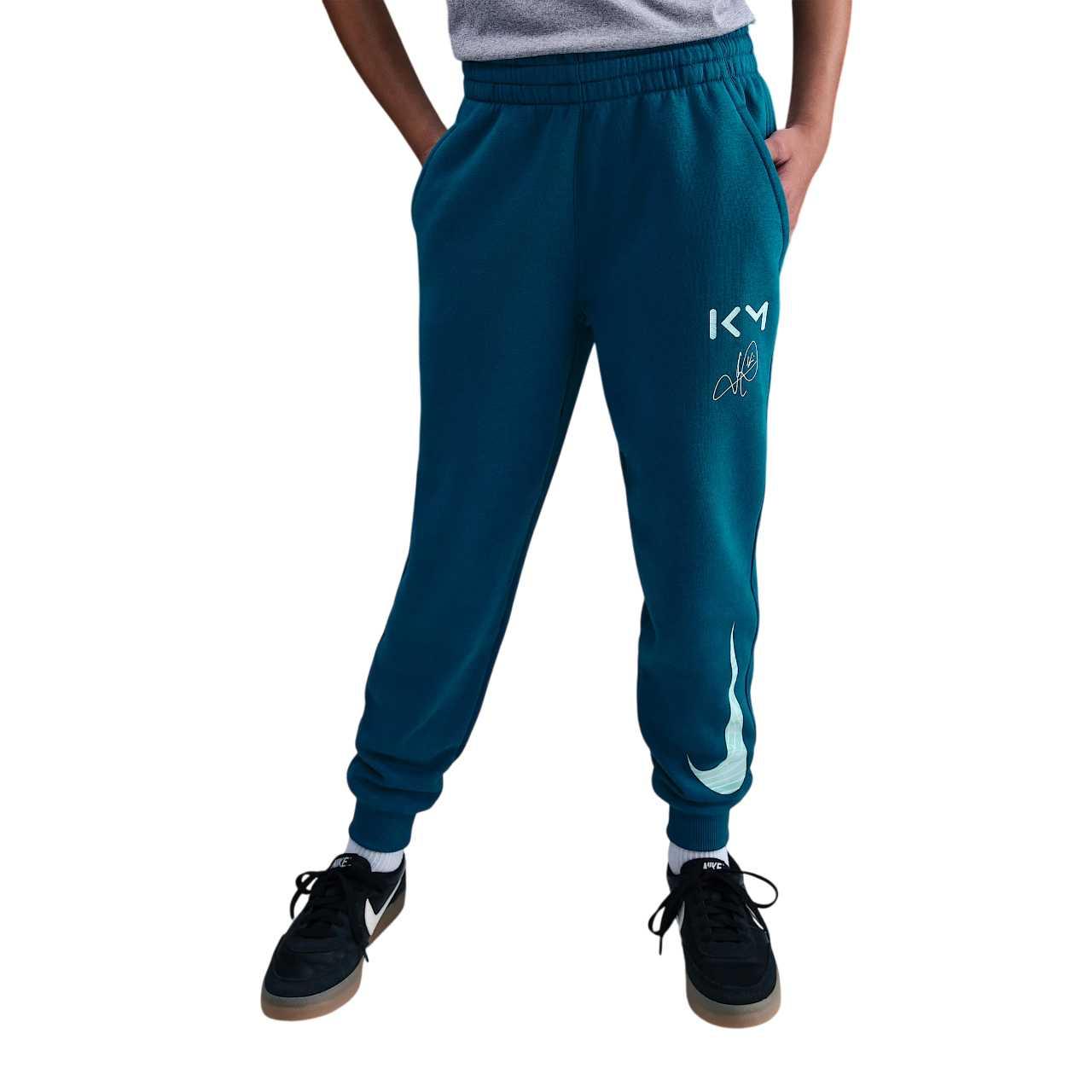 

Nike Kids Knit Sports Pants FW25 Kylian Mbappe Fleece Print Fitted Cuff Kids pants II1506-301 S